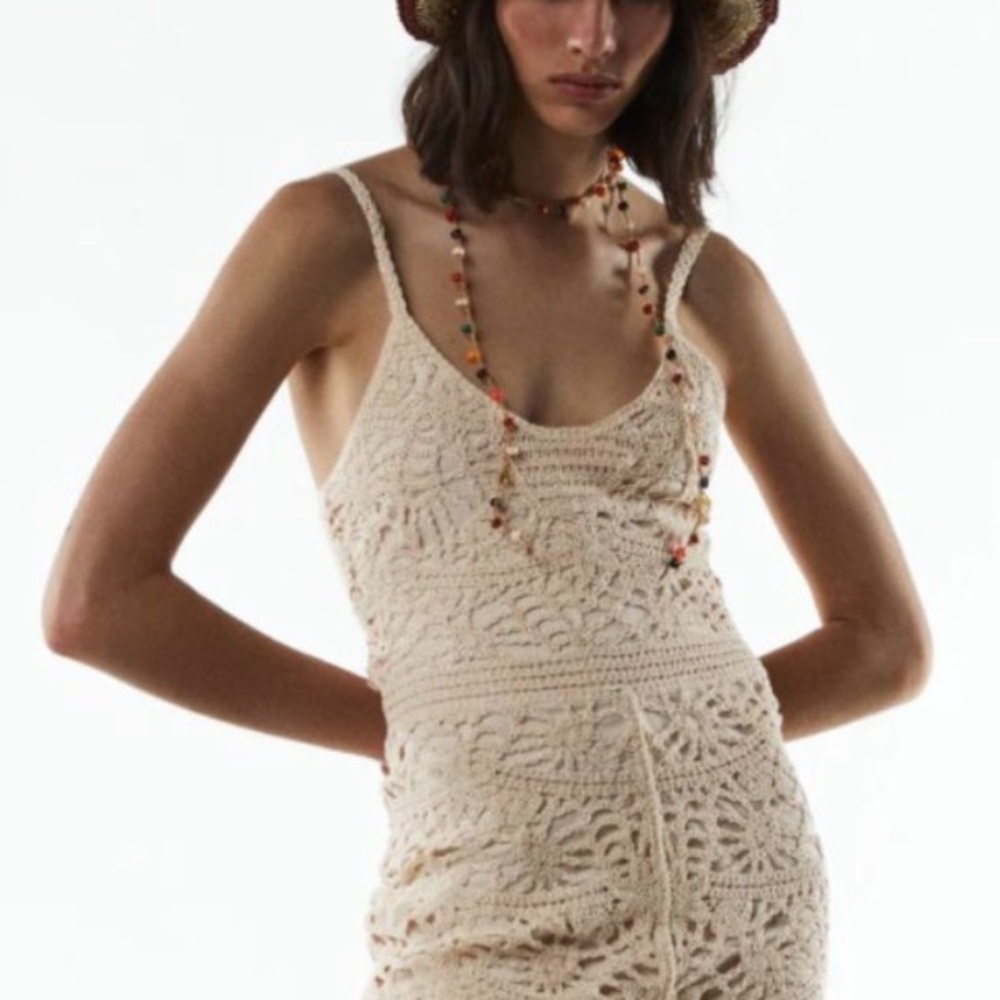 ZARA NWT CROCHET SHORT JUMPSUIT